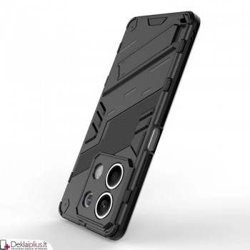 Smūgiams atsparus dėklas su kojele - juodas (Xiaomi Redmi Note 13 Pro 5G/Poco X6 5G)